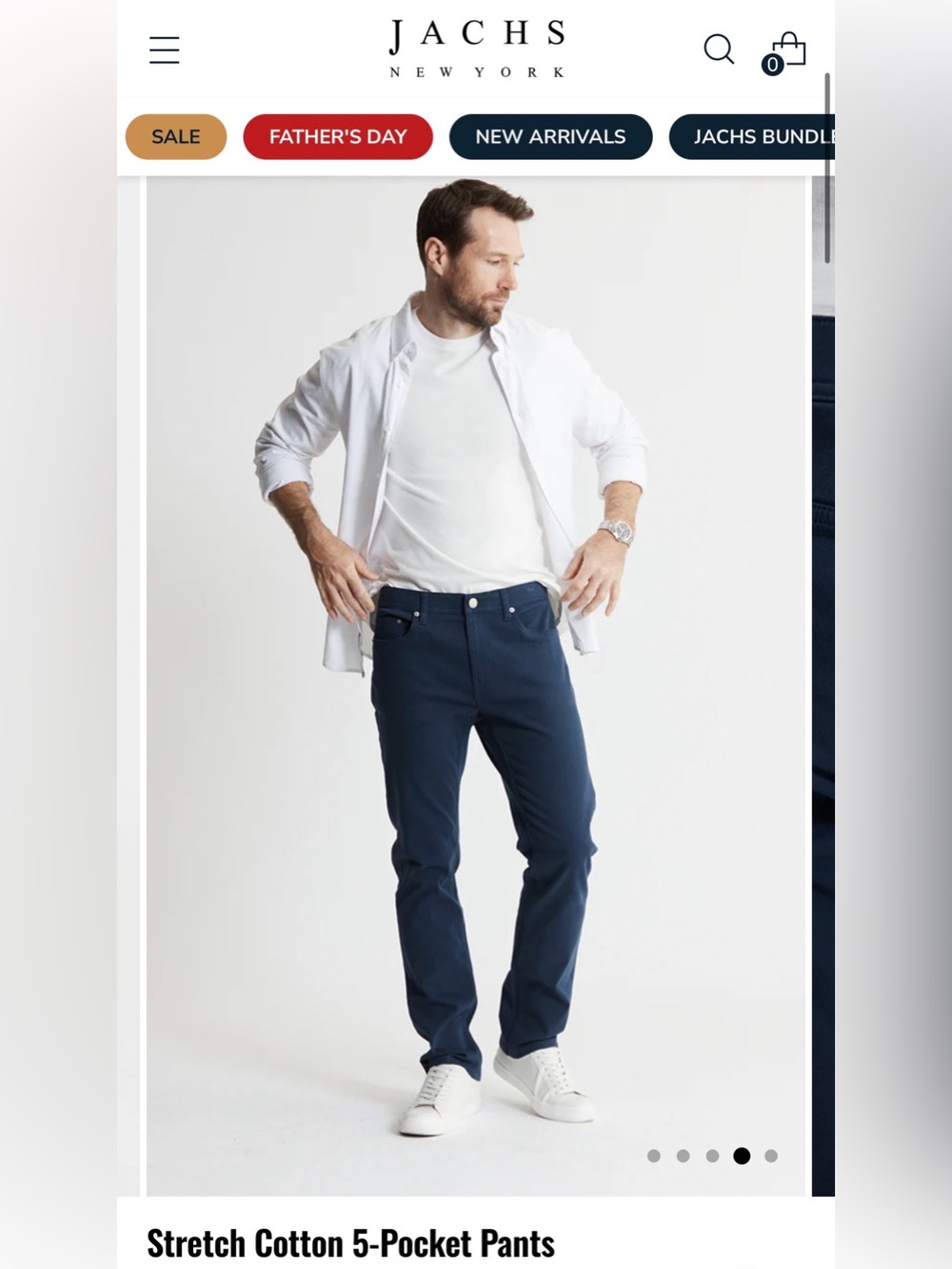 JACHS NY stretch cotton pants